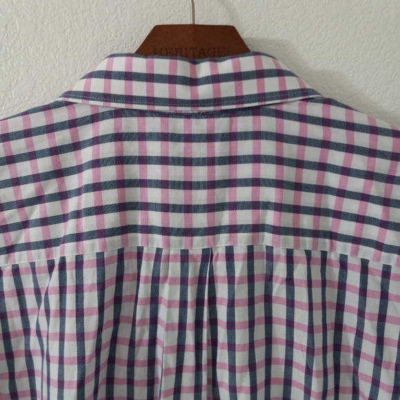 Peter Millar 4XT Mens Cotton Long Sleeved Pocketed Button Down Checked Shirt - Picture 7 of 11